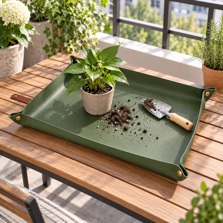 Snap-Corner Potting Mat with Roll-Up Strap