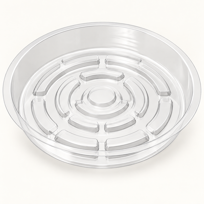 Clear Plant Saucers, Set of 4 - product detail, reviewed single saucer