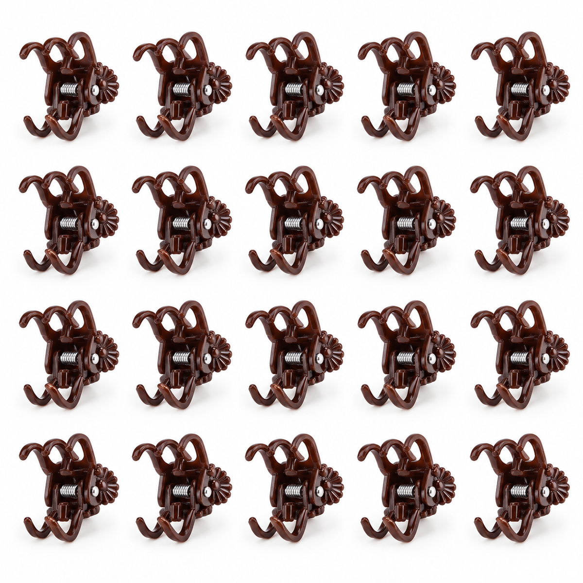 Brown Orchid Stem Clips, Set of 20 — product on white