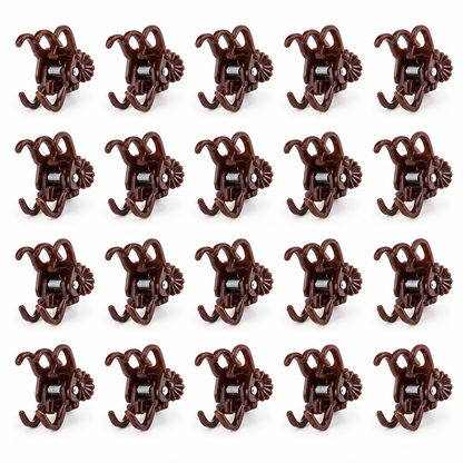 Brown Orchid Stem Clips, Set of 20 — product on white