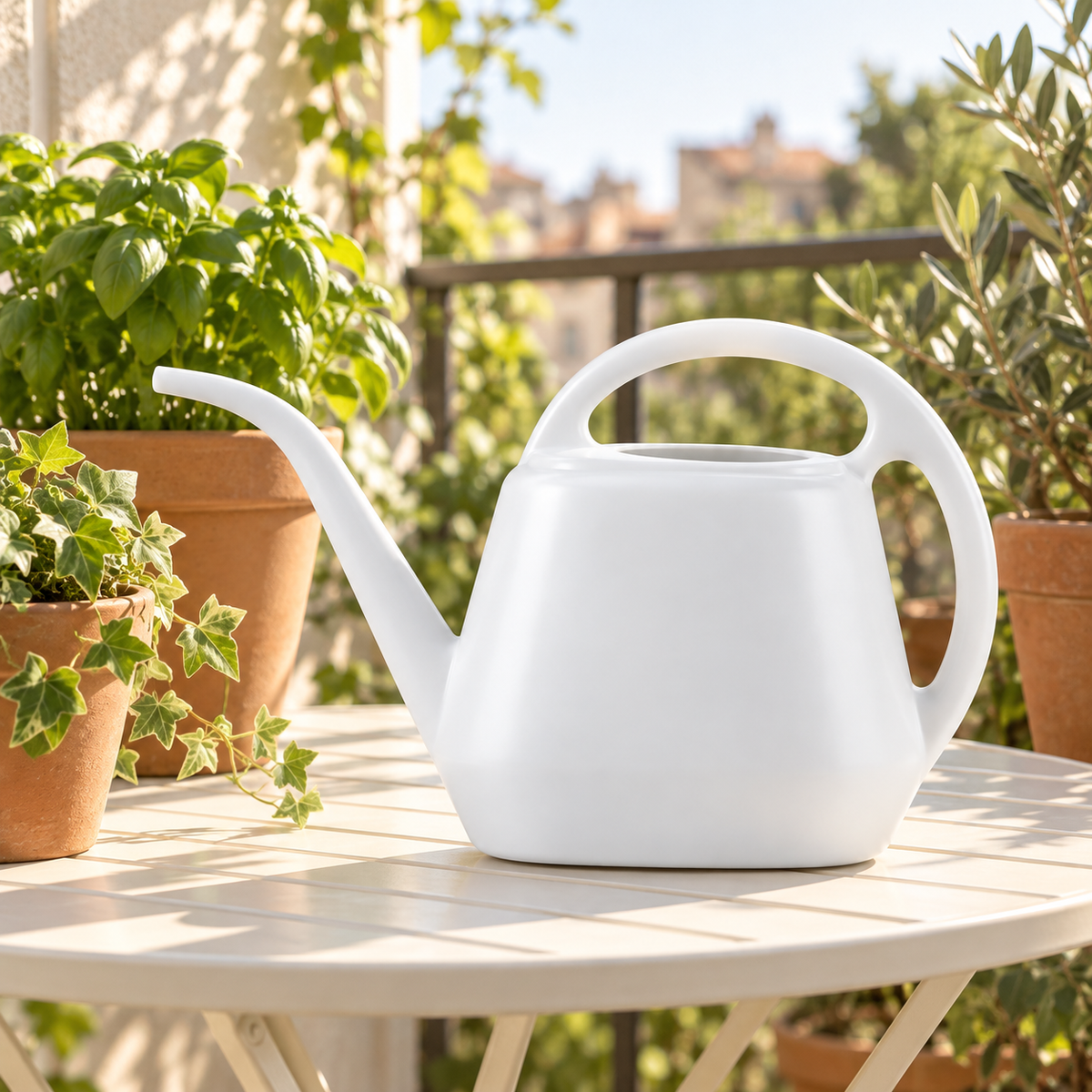 4 L Long-Spout Watering Can — in use