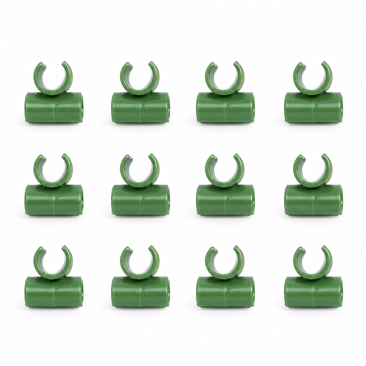 Green Cross Stake Connectors, Set of 12 — product on white