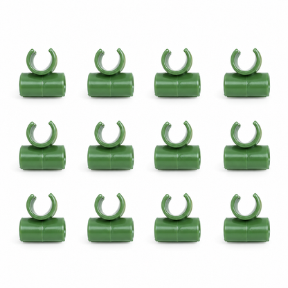 Green Cross Stake Connectors, Set of 12 — product on white